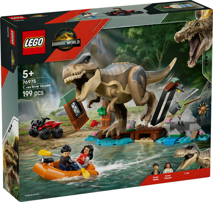 لگو Jurassic World T. rex River Escape Set کد 76975
