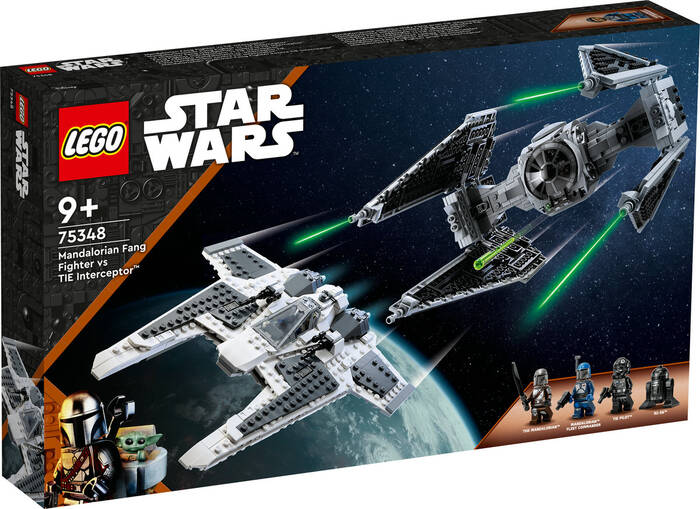 لگو Star Wars Mandalorian Fang Fighter vs. TIE Interceptor کد 75348