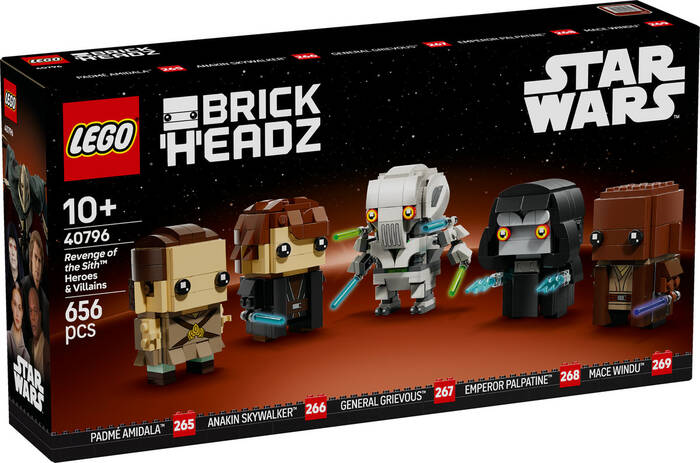 لگو Star Wars Revenge of the Sith Heroes & Villains BrickHeadz Set کد 40796