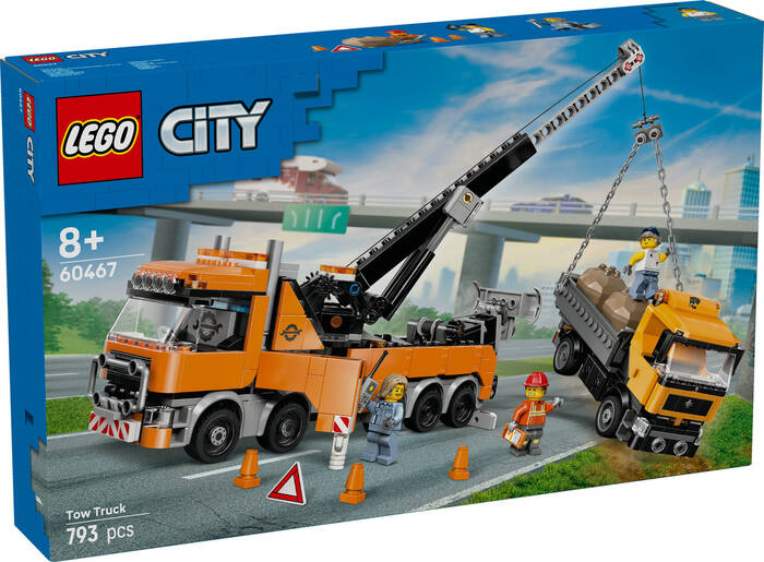 لگو City Heavy-Duty Recovery Tow Truck with Crane کد 60467