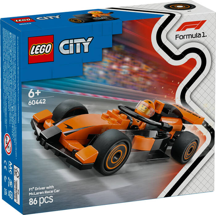 لگو City F1 Driver with McLaren Race Car کد 60442