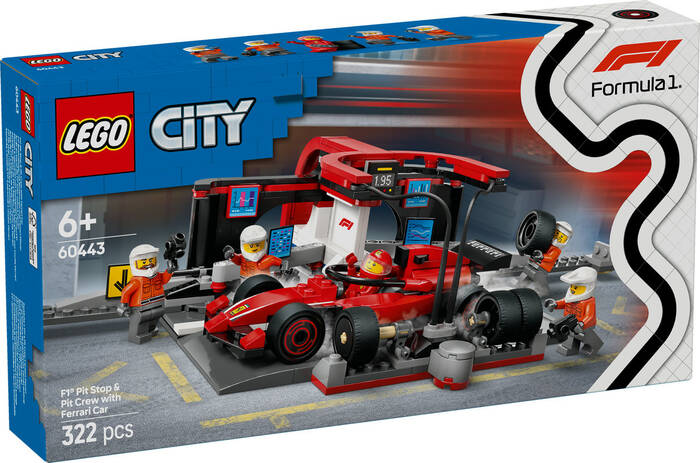 لگو City F1 Pit Stop and Pit Crew with Ferrari Car کد 60443