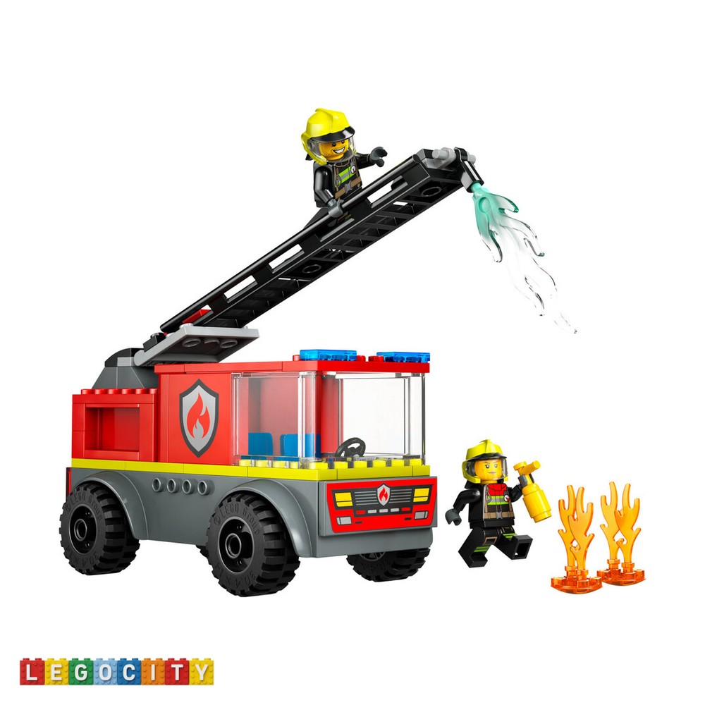 لگو City Fire Truck with Ladder کد 60463