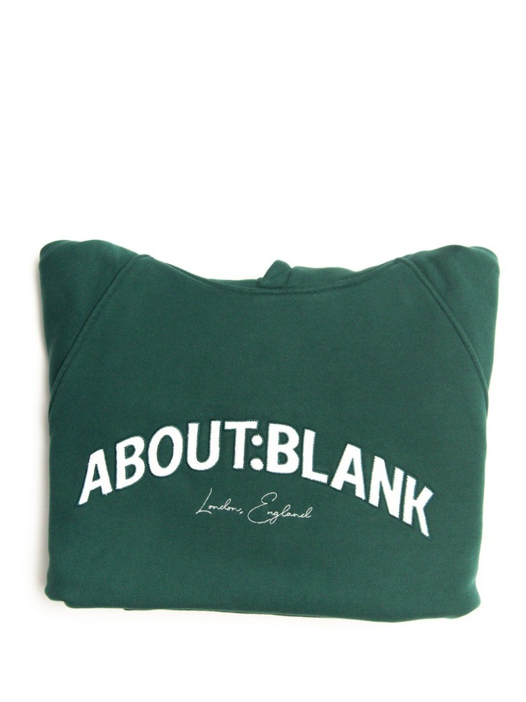 Blank College Logo Hoodie Green