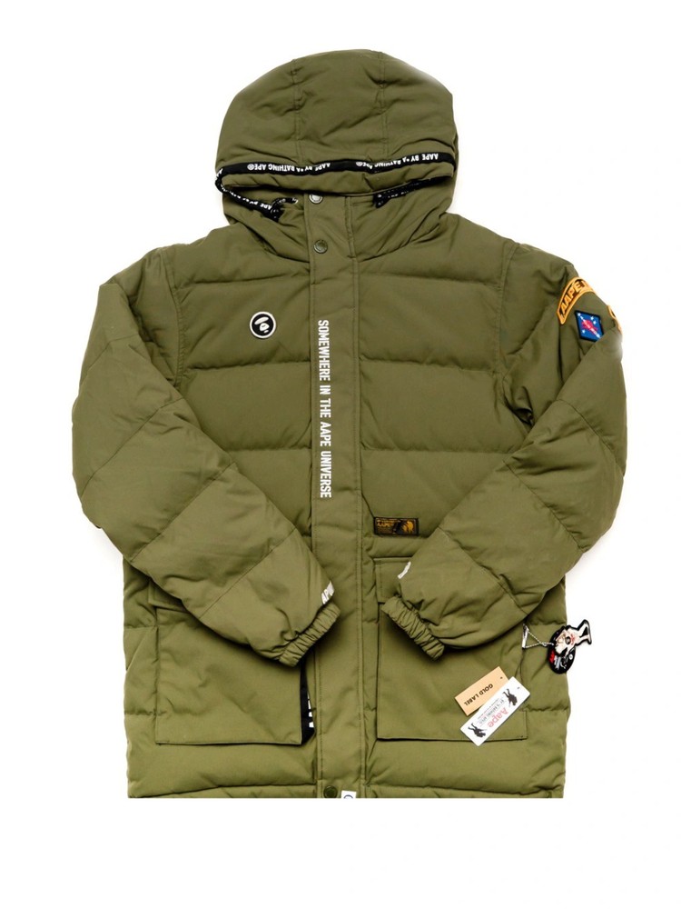 A Bathing Ape gold label puffer jacket