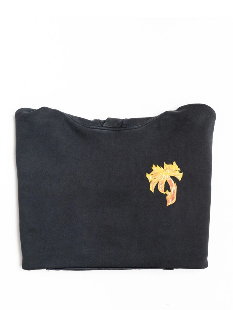 Burning Palm Hoodie Black