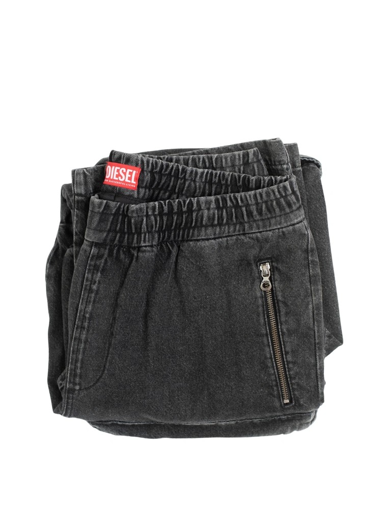 Denim Cargo Pants In Black
