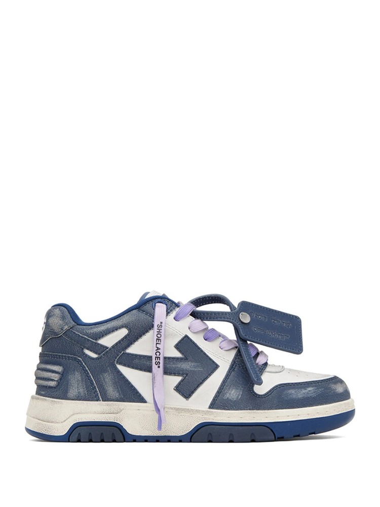 Out Of Office Navy Blue Vintage Leather Sneakers