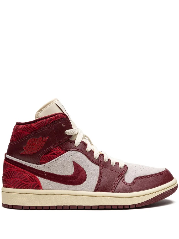 Jordan 1 Mid SE Tiki Leaf Team Red