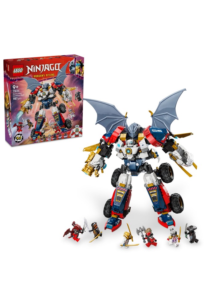 ® NINJAGO® Zane’s Ultra Combo Mech 71834 – مجموعه اسباب‌بازی‌های خلاقانه ساختنی برای بیش از ۹ نفر (۱۱۸۷ قطعه) مردانه لگو | LEGO 71834