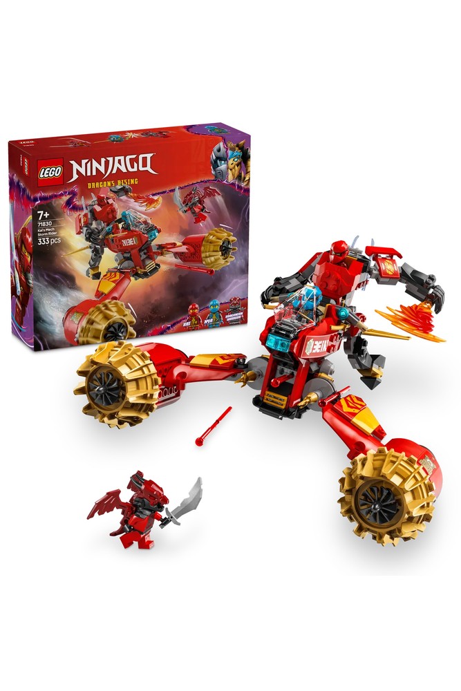 ® NINJAGO® Kai’s Robot Storm Vehicle 71830 – مجموعه اسباب‌بازی خلاقانه برای ساختنی‌های کودکان ۷ سال به بالا (۳۳۳ صفحه) مردانه لگو