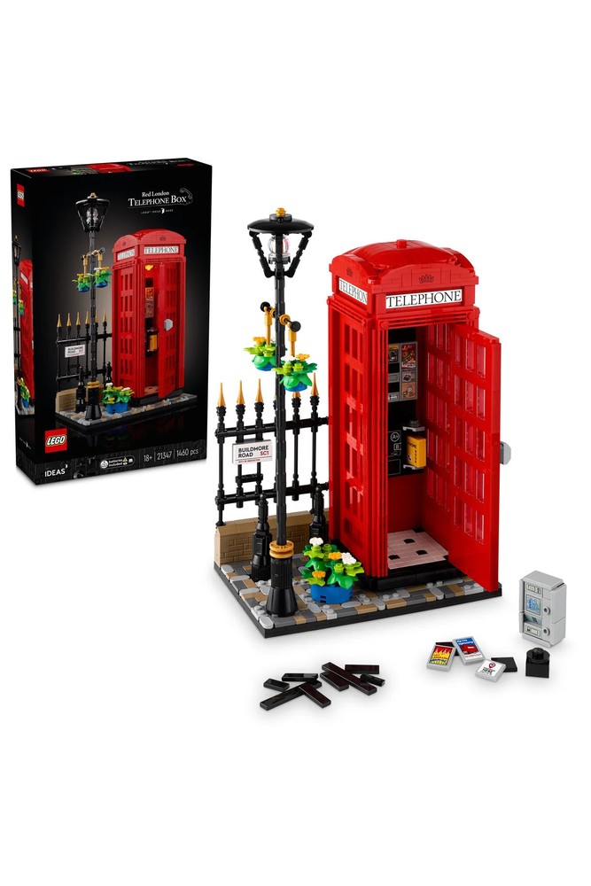 ® Ideas Red London Phone Booth 21347 – کیت ساخت مدل کلکسیونی ۱۸+ (۱۴۶۰P) مردانه لگو | LEGO 21347