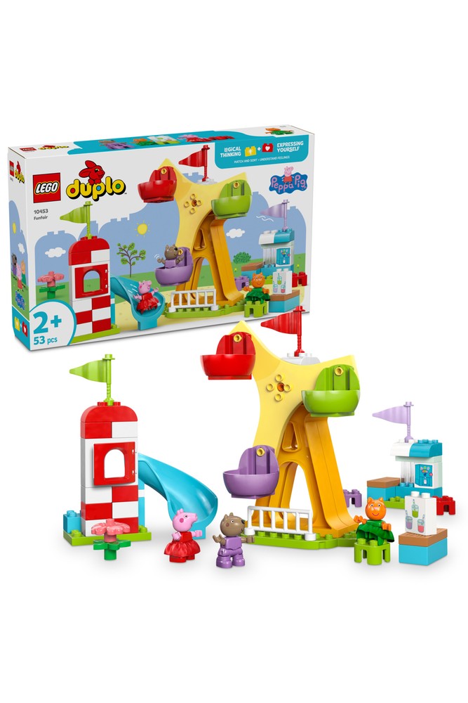® DUPLO® Lunapark 10453 – مجموعه اسباب‌بازی‌های آموزشی ساختنی برای ۲+ نفر (۵۳ قطعه) مردانه لگو | LEGO 10453