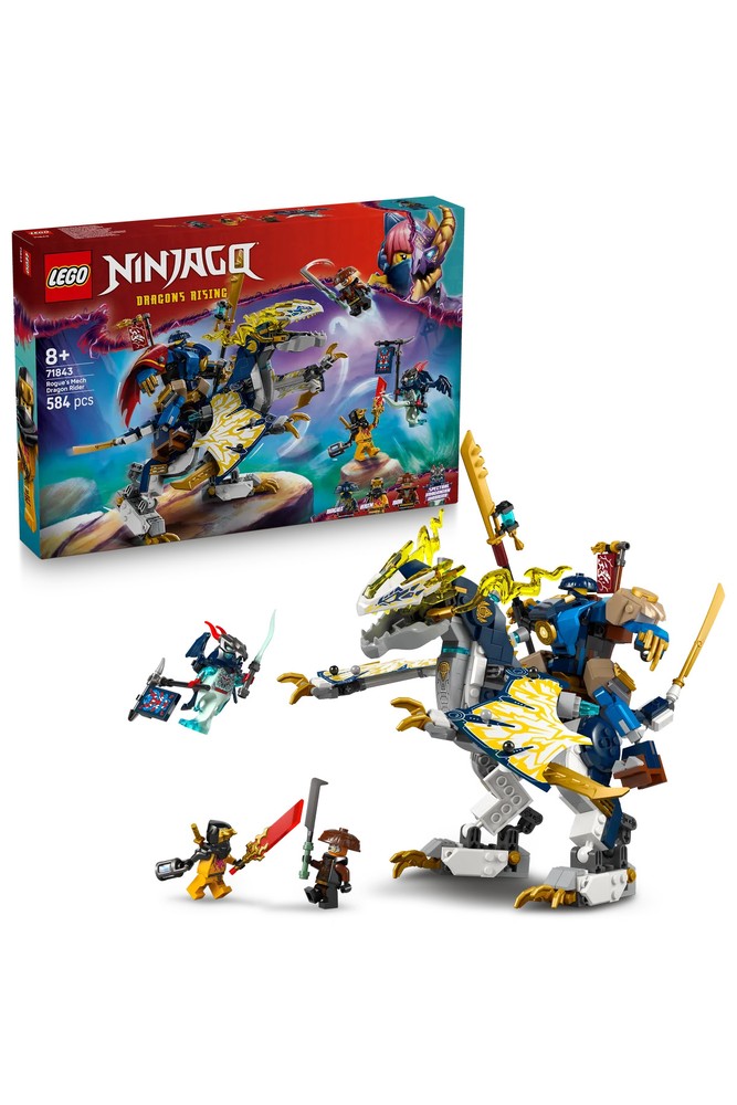 ® NINJAGO® Rogue’s Robot Dragon Rider 71843 – مجموعه اسباب‌بازی ساختنی برای کودکان ۸ سال به بالا (۵۸۴ پیکسل) زنانه لگو | LEGO 71843