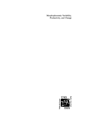Morphophonemic Variability, Productivity, and Change: The Case of Rusyn