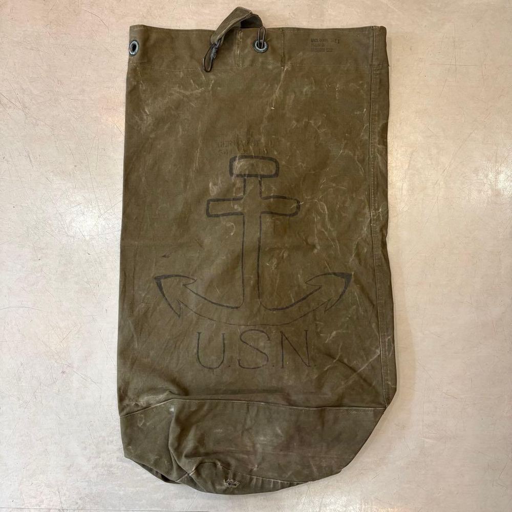 MILITARY SURPLUS - 50S U.S.NAVY ヴィンテージ ダッフルバッグ ミリタリー ステンシル