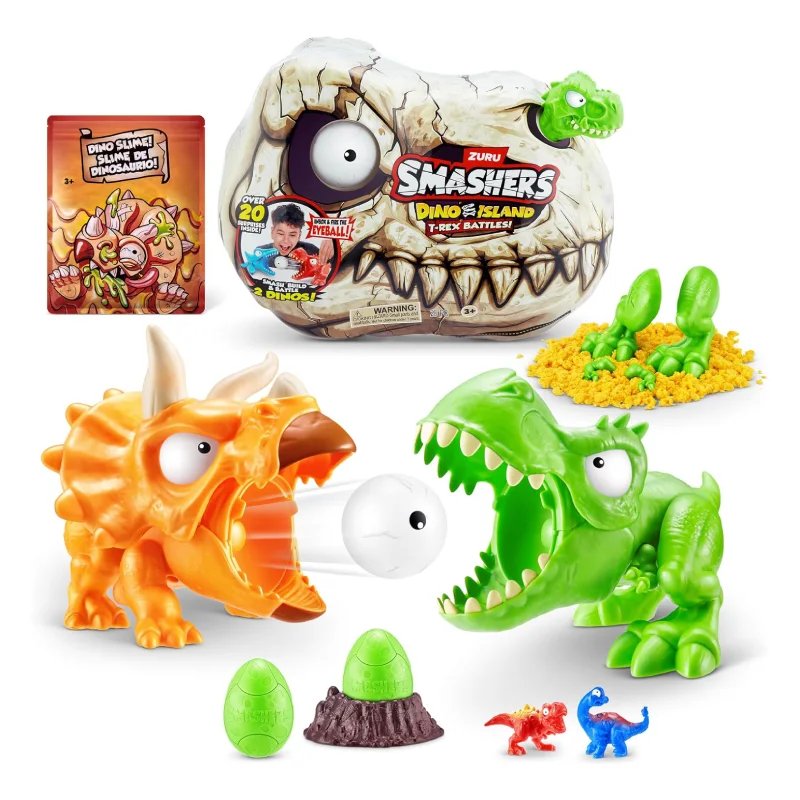 اسمشرز کله دایناسور مدل Dino Island Mini T-Rex Battles برند zuru کد 74114