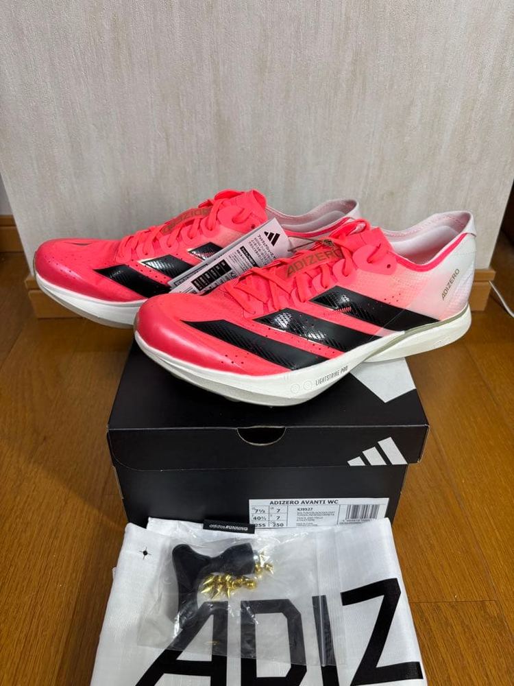 adidas - 新品アディダスアディゼロアバンチ25.5糎ナイキドラゴンフライ2大地スパイク