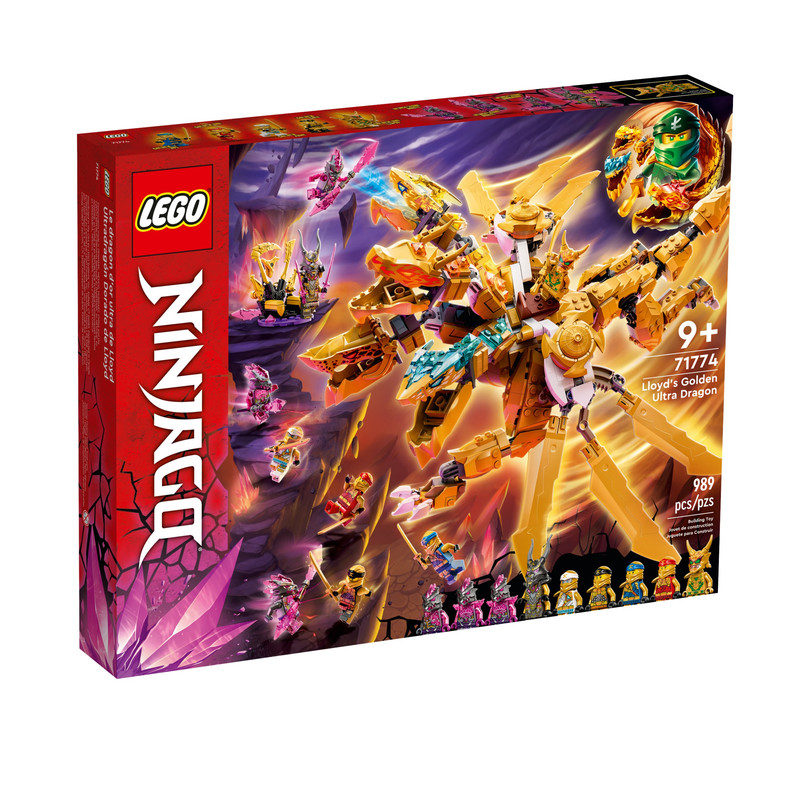 لگو 989 قطعه سری Ninjago مدل Lloyd s Golden Ultra Dragon کد 71774