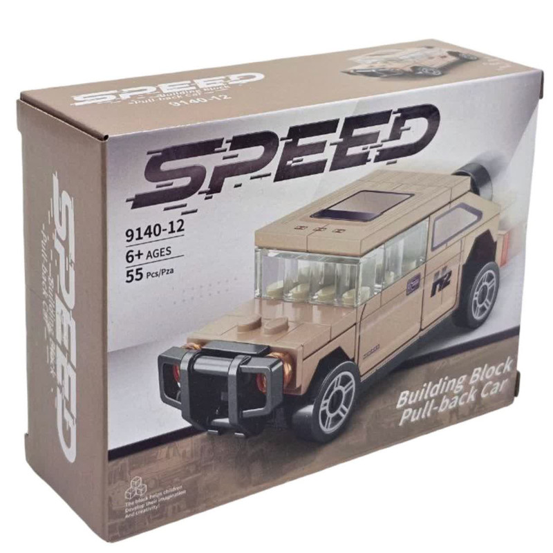 ساختنی  55 تکه ناب سل مدل ماشین رنجروور عقب کش BUILDING BLOCK PULL-BACK CAR