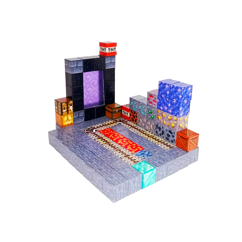 ساختنی 95 تکه مدل Cube world طرح ماینکرفت