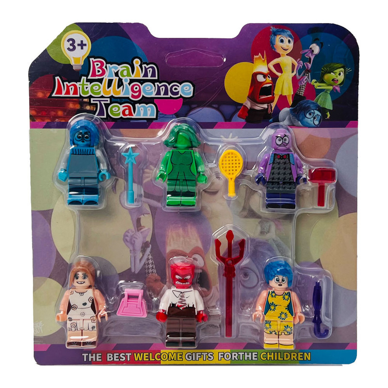 ساختنی مدل مینی فیگور شخصیت درون بیرون (inside out) مجموعه 6 عددی