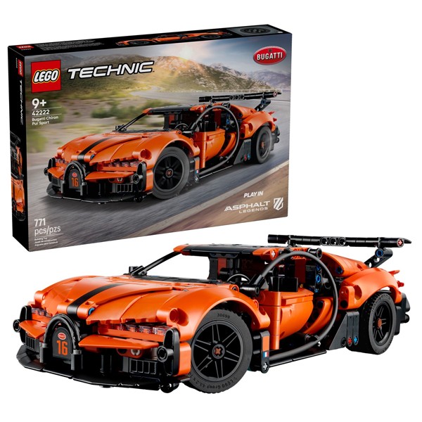 لگو Technic ماشین ساختنی مدل Bugatti Chiron Pur Sport Hypercar کد 42222
