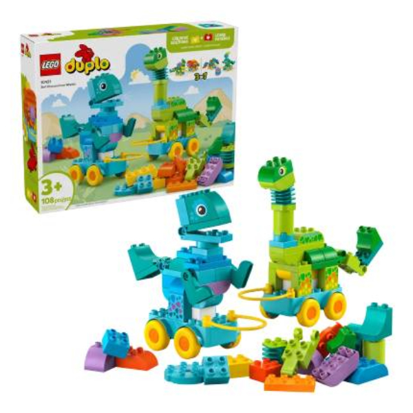 لگو سری دوپلو مدل 3in1 Dinosaurs on Wheels کد 10451