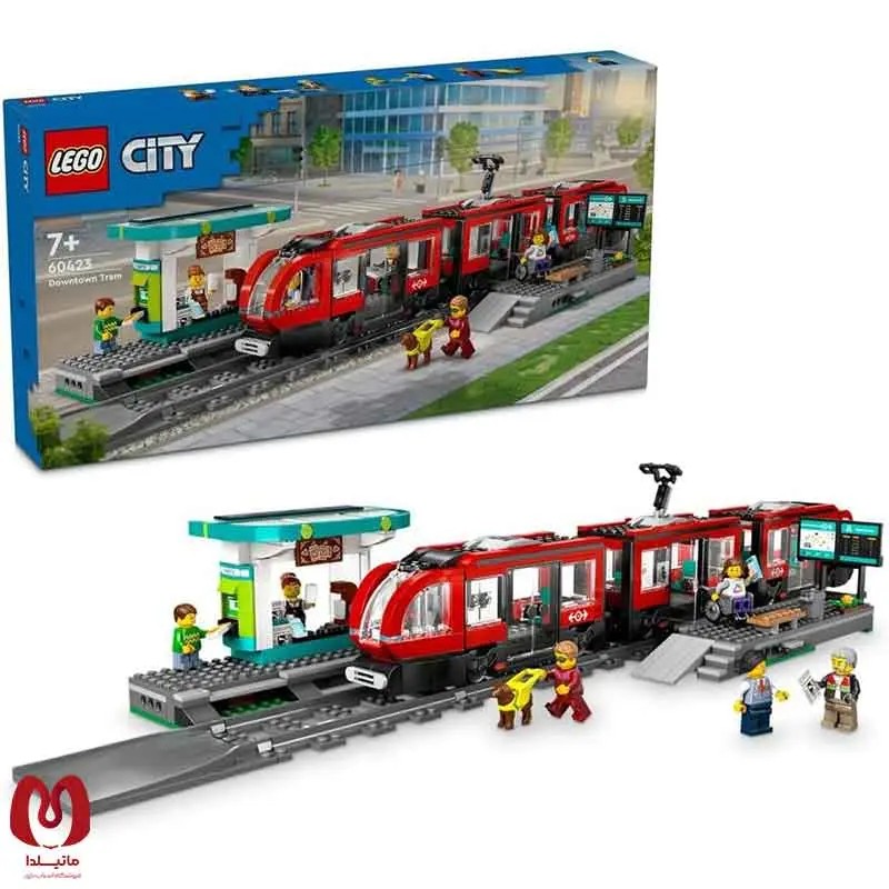 لگو سیتی مدل تراموا و ایستگاه مرکز شهر کد 60423 City Downtown Tram and Station Vehicle