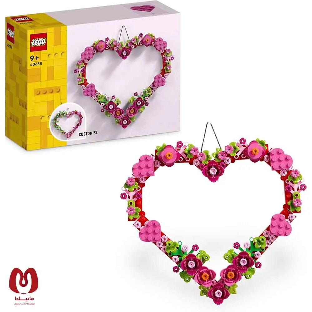 لگو اورجینال گل طرح قلب Botanical Heart Ornament Set کد 40638