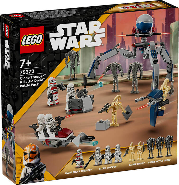 لگو Star Wars Clone Trooper and Battle Droid Battle Pack کد 75372