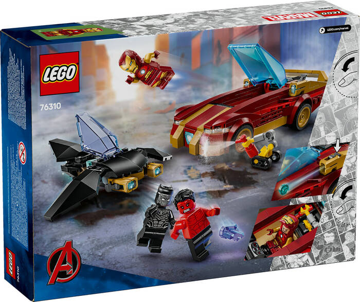 لگو Marvel Black Panther vs. Red Hulk with Iron Man’s Car کد 76310