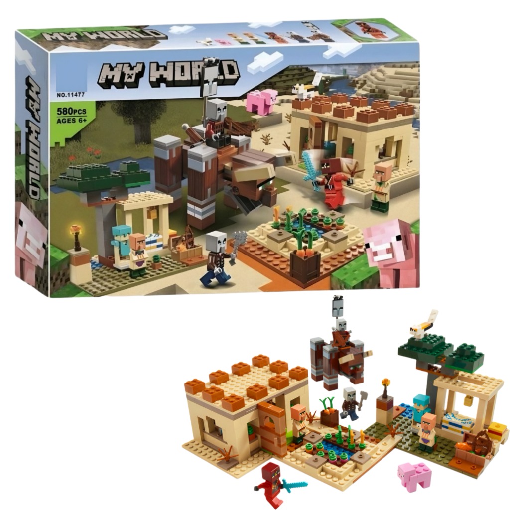 لگو ساختنی ماینکرافت 580 قطعه کد 11477|My world Minecraft Lego set