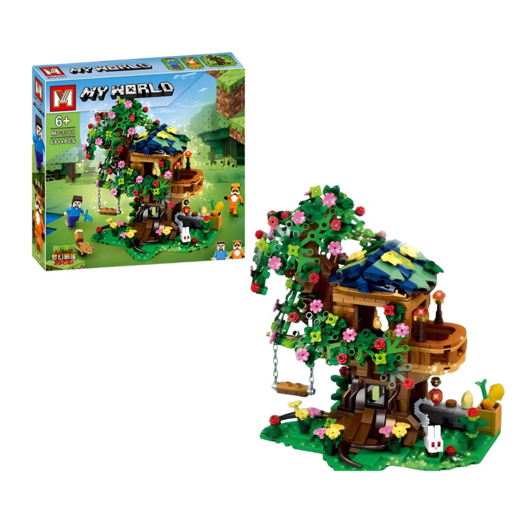 لگو ساختنی کلبه درختی ماینکرافت 611 قطعه کد 1381 - Minecraft Lego set