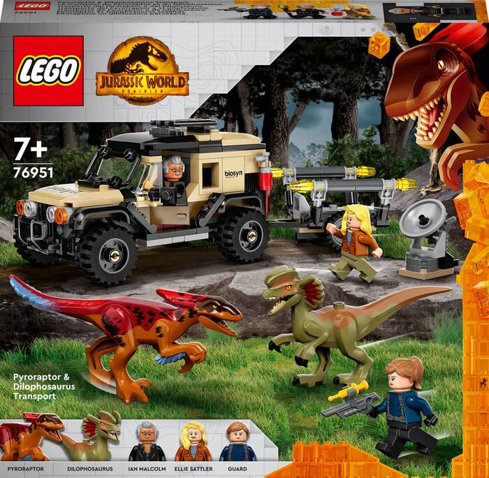 لگو Jurassic World Pyroraptor and Dilophosaurus Transport کد 76951