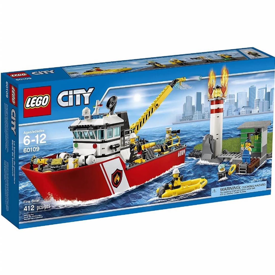 لگو سری سیتی قایق نجات آتشنشانی Lego city series fire boat