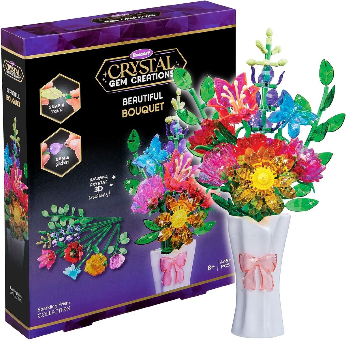 کیت ساختنی دسته گل کریستالی Rose Art