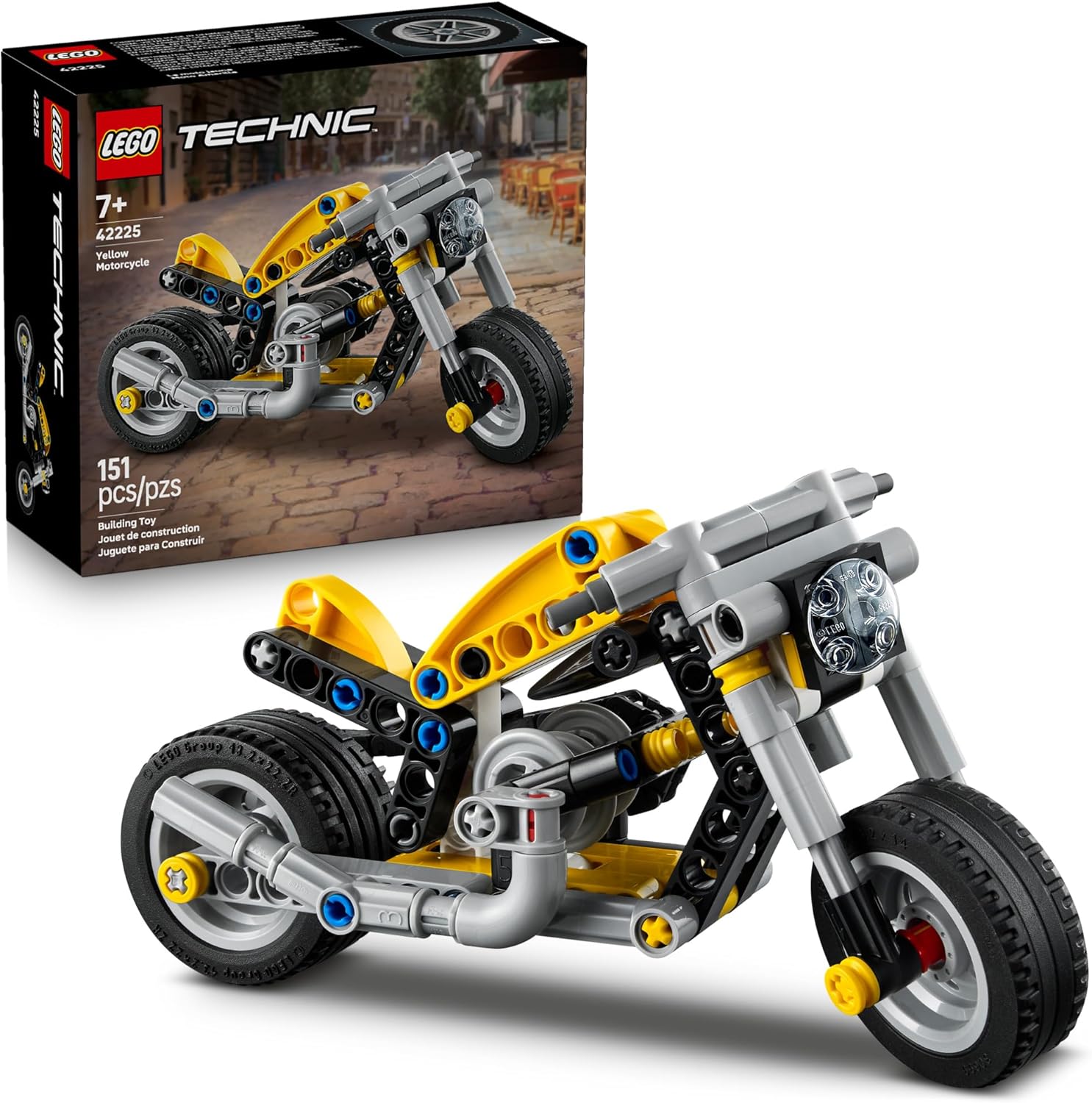 LEGO Technic Yellow Motorcycle Toy 42225