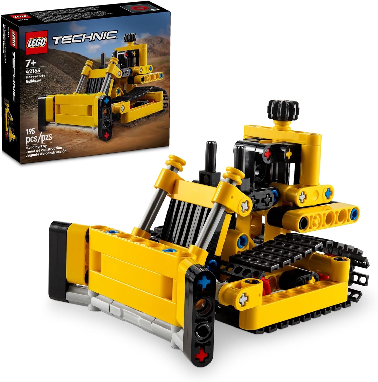 LEGO Technic Heavy-Duty Bulldozer Building Set, Kids’ Construction Toy 42163