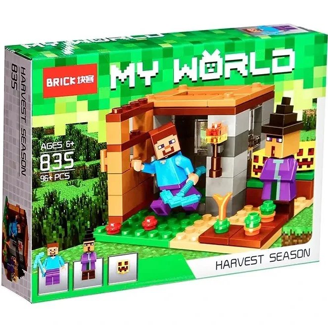 لگو ماینکرافت مای ورلد مزرعه LEGO BRICK MY WORLD مدل 832