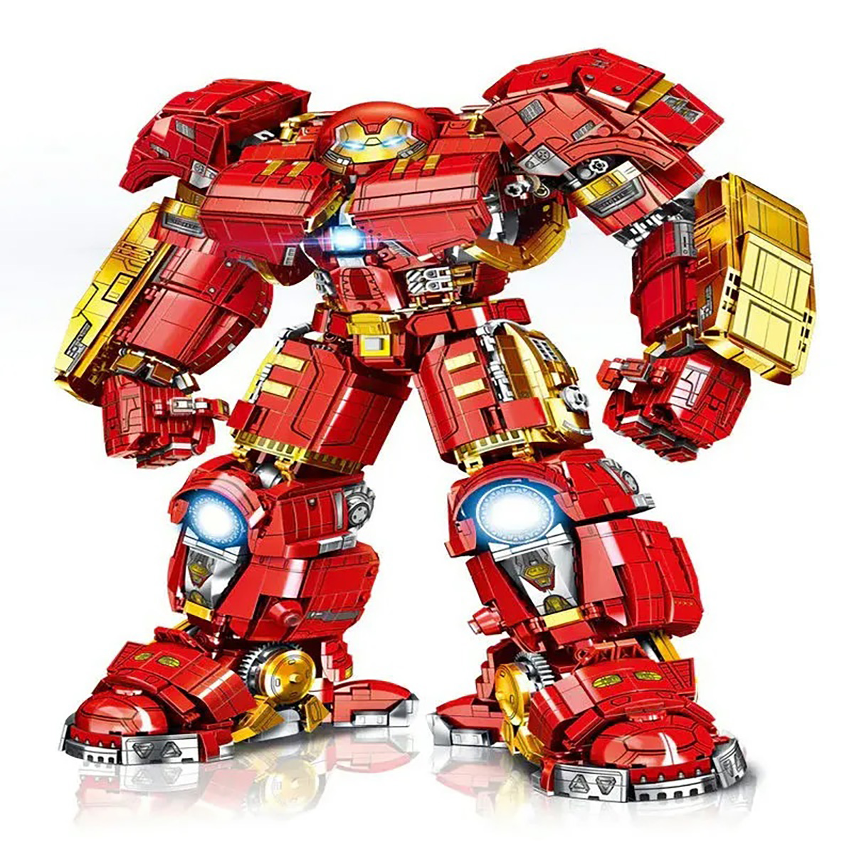 لگو قهرمانی کامیون و ربات ایرونمن ترنسفورمز مدل LY LW2114 IRON HERO HULK BUSTER 2 IN 1 MECH BUILDING BLOCKS