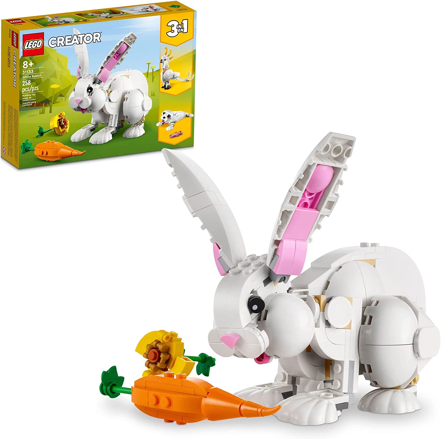 LEGO Creator 3in1 White Rabbit Animal Toy Building Set 31133