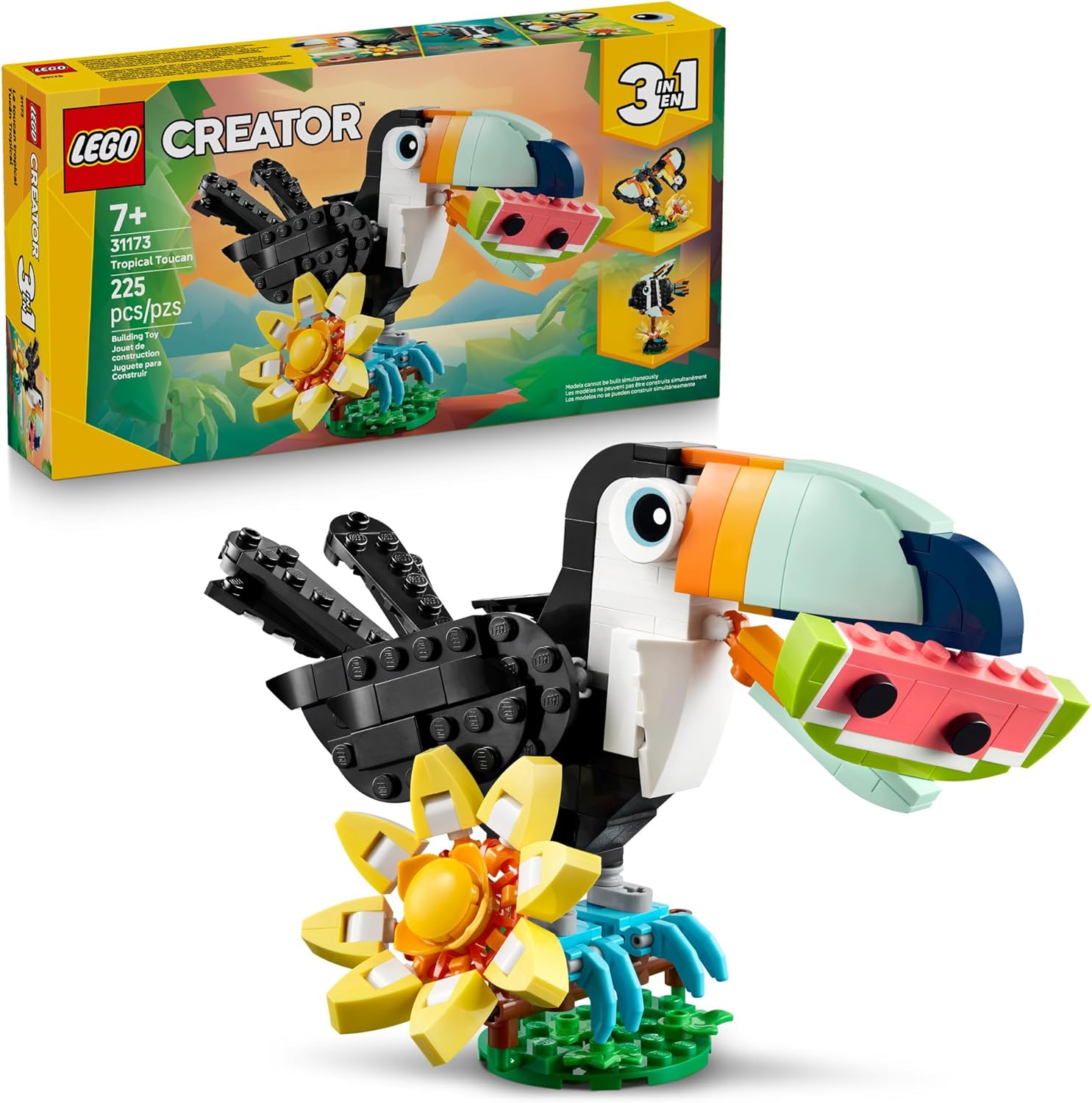 LEGO Creator 3 in 1 Wild Animals: Tropical Toucan Building Toy for Kids 31173