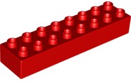 Red Duplo, Brick 2 x 8