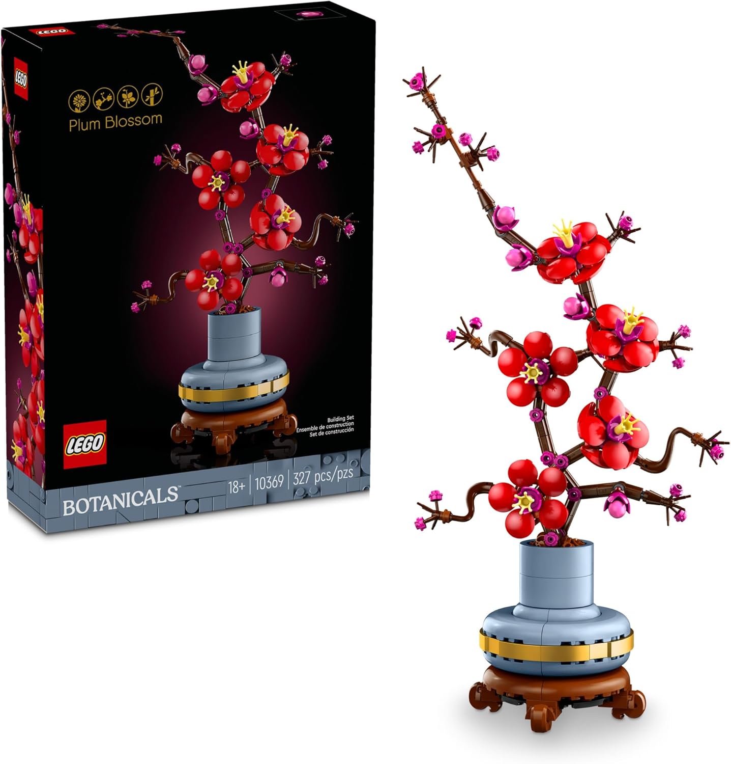 LEGO Icons Plum Blossom Building Sets for Adults DIY Craft Kits - 10369