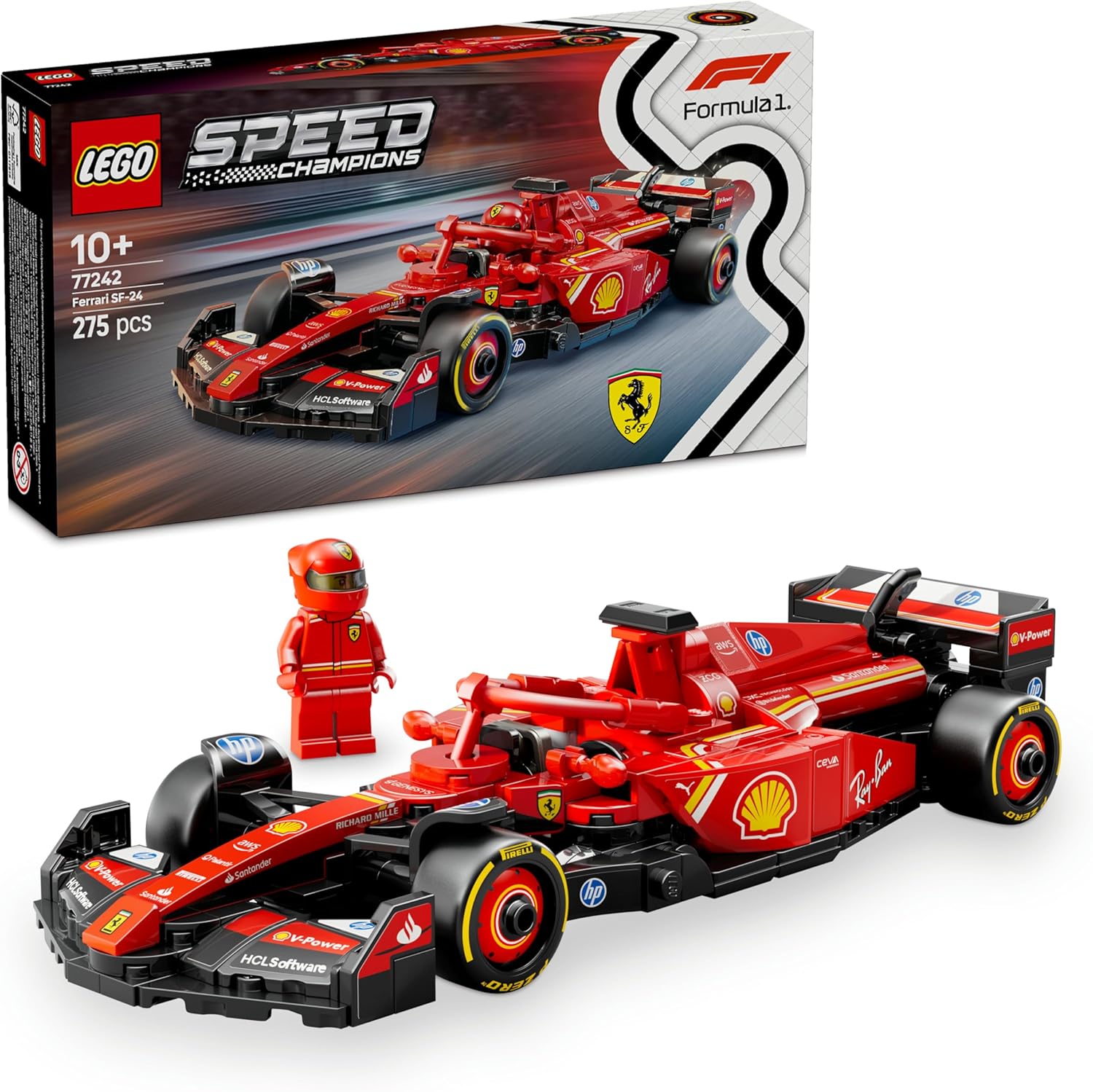 لگو 77242 Speed Champions Ferrari SF-24 ماشین مسابقه‌ای F1