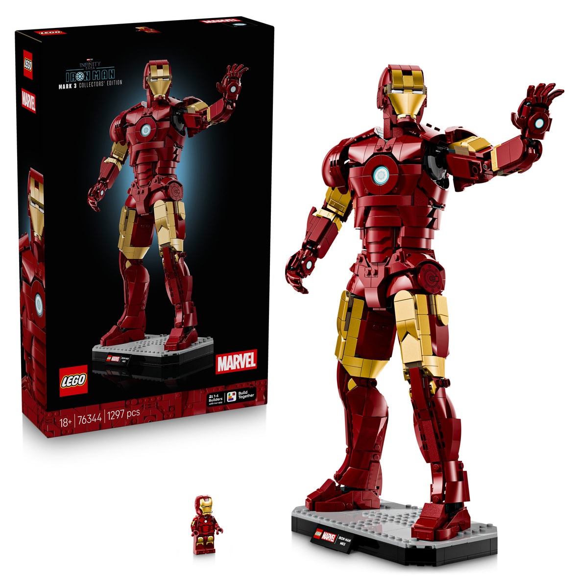 لگو 76344 Marvel Iron Man Mark مدل 18+ 3 نسخه کلکسیونی 1297 قطعه