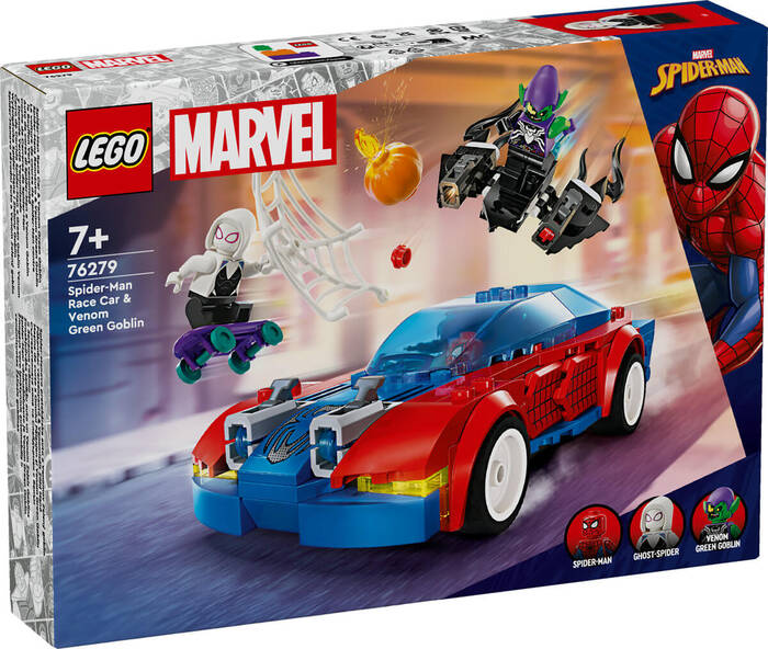 لگو Marvel Spider-Man Race Car vs. Venom Green Goblin Set کد 76279