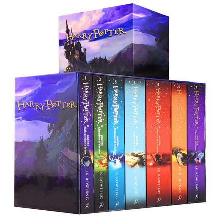 Harry Potter Box Set The Complete Collection پک کامل کتاب رمان هری پاتر ( انگلیسی ) کیفیت عالی طلاکوب