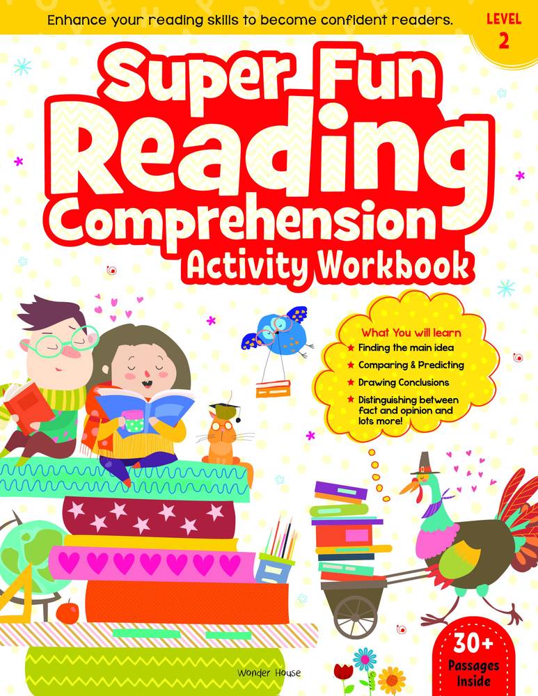 Super Fun Reading Comprehension – Activity Workbook For Children – Level 2